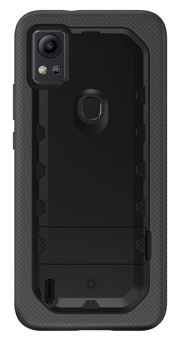 Quikcell Icon 5 Grand ADVOCATE Dual-Layer Kickstand Case – Armor Black