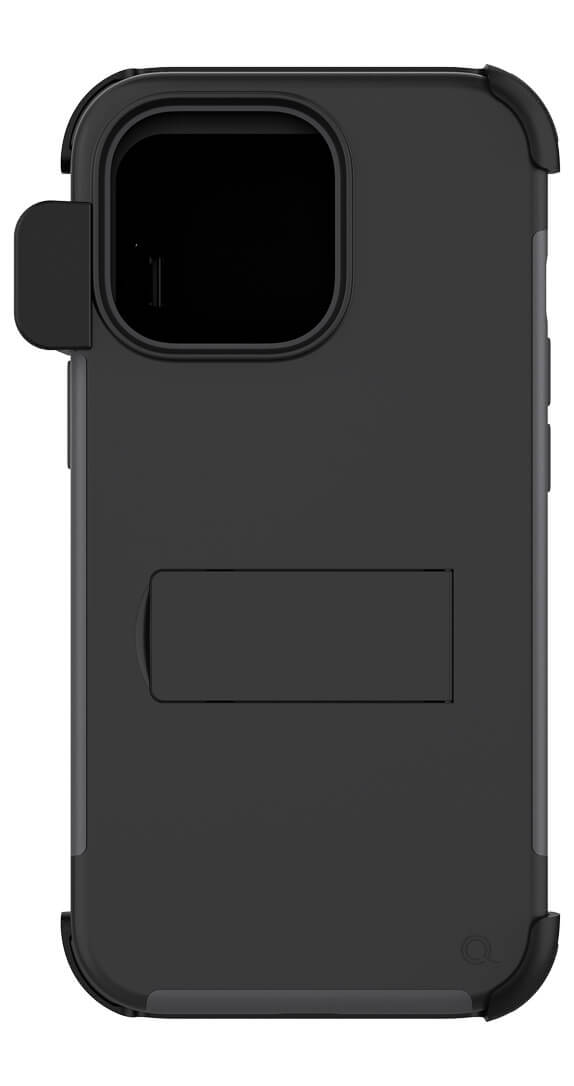 Estuche con Soporte Quikcell Apple iPhone 13 Pro ADVOCATE, Negro, Accesorios para Celulares