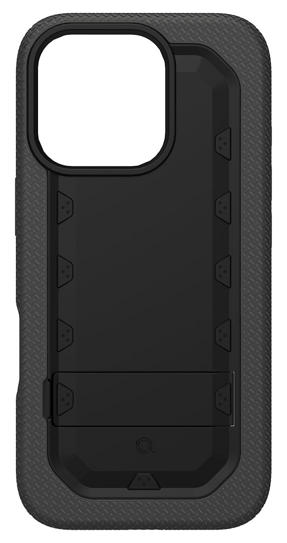 Estuche con Soporte de Doble Capa iPhone 16 Pro Grand ADVOCATE - Negro Armadura