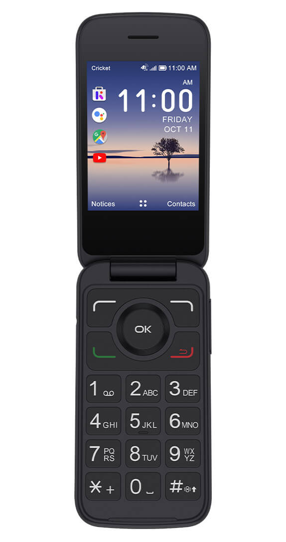 CRICKET WIRELESS ALCATEL SMARTFLIP PRE-PAID GSM PHONE HD Voice Wifi ...