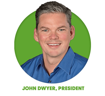 Headshot of Cricket President, John Dwyer with photo sub-head John Dwyer, President